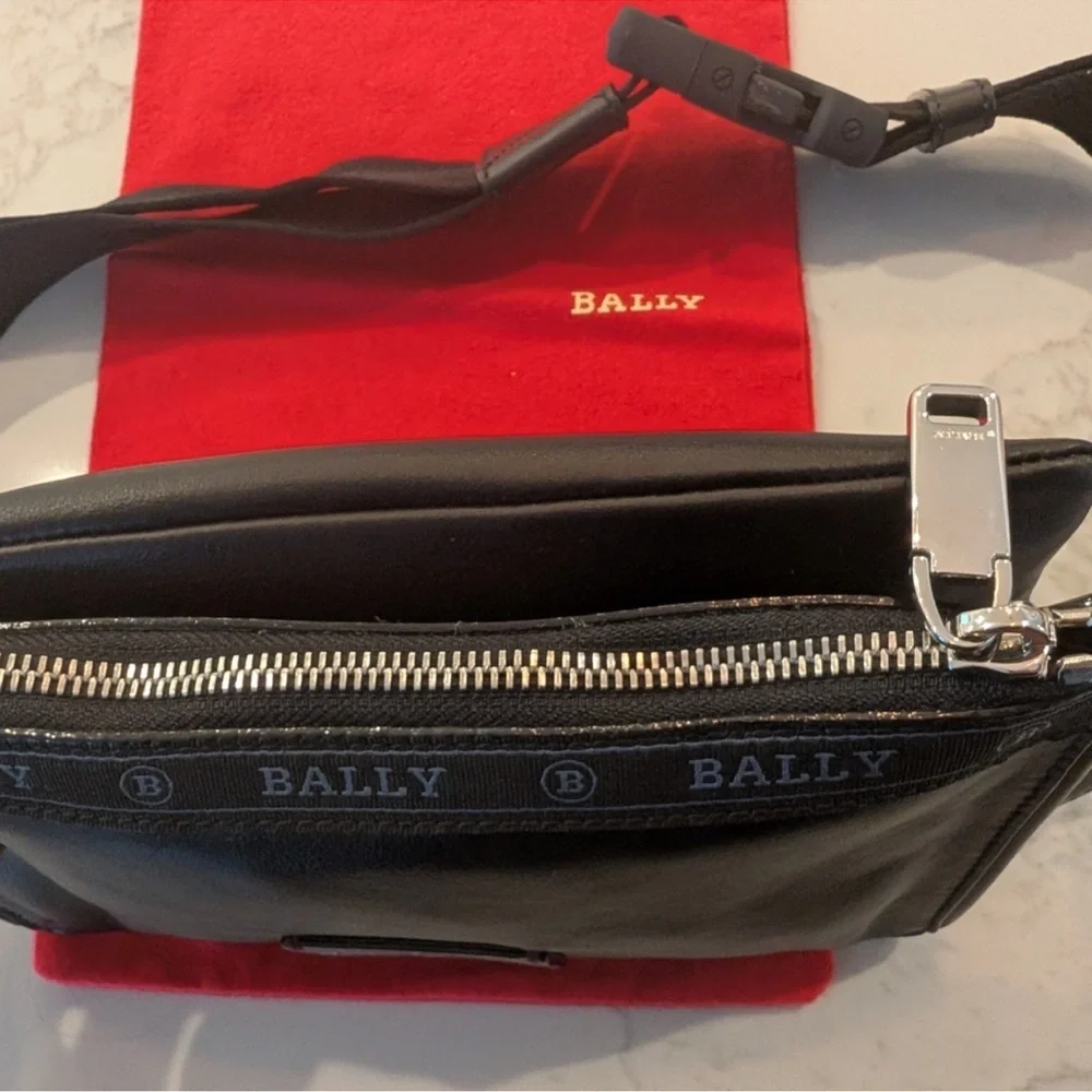 Bally Black and Red Belt Bag with Sporty Stripe Design - Picture 4 of 9